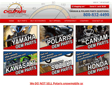Tablet Screenshot of cyclepartswarehouse.com
